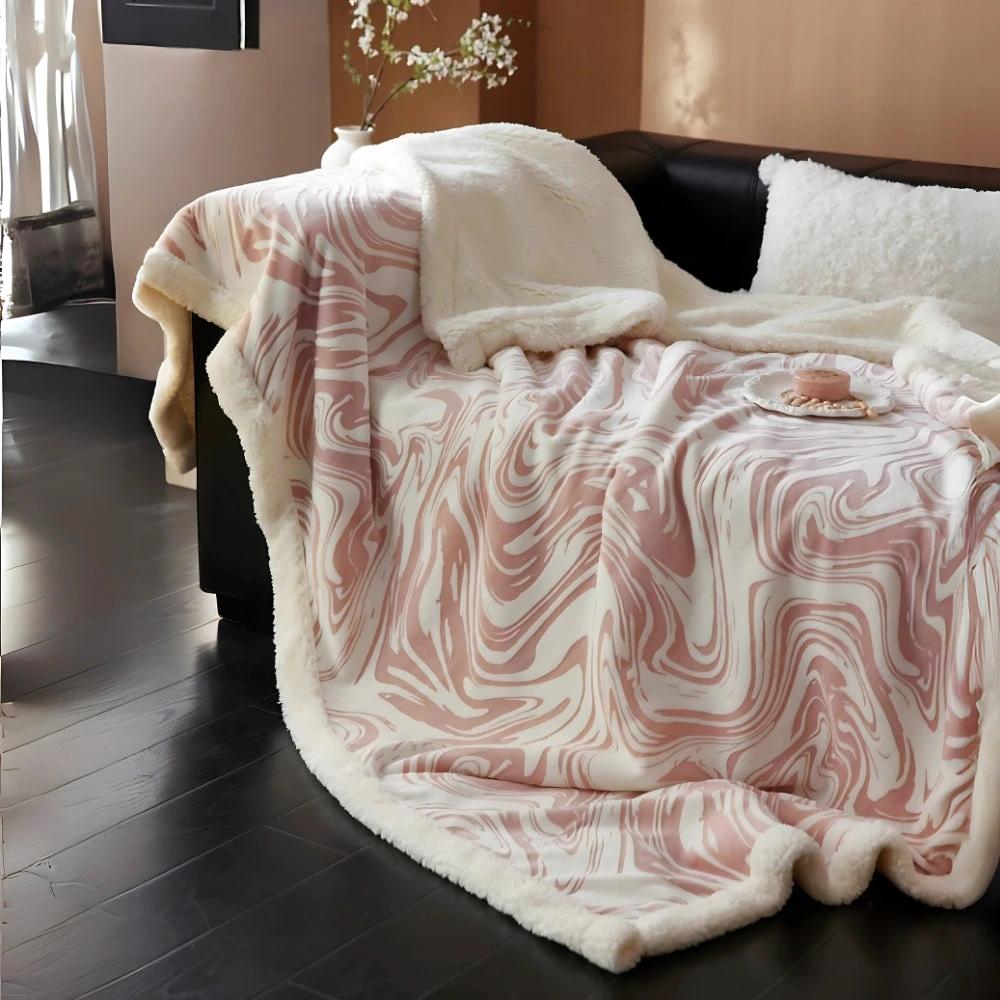 Marble Swirl Snuggle Blanket by Casa & Beyond
