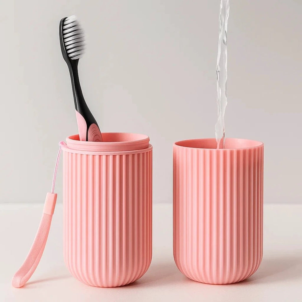 Mouthwash Cup Included – Compact Dust‑proof Design – Hygienic Oral Care for Travel & Holidays Bowlift by Bowlift