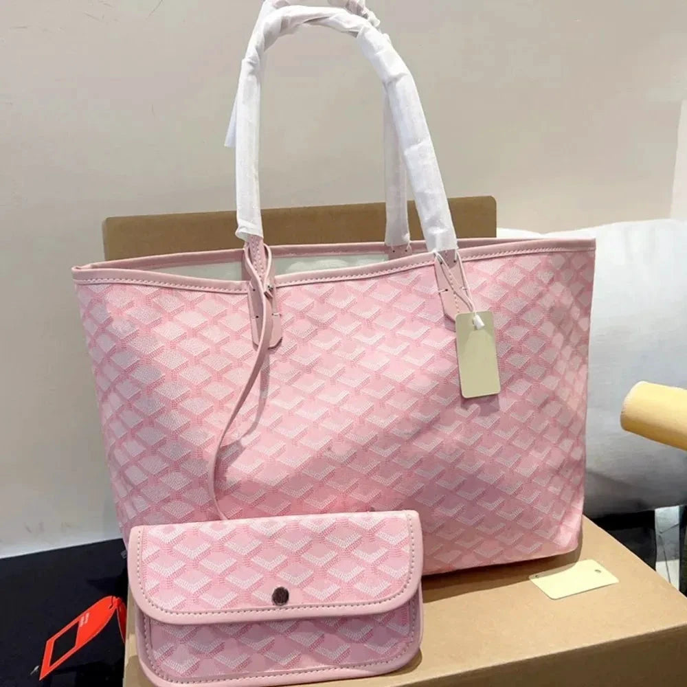 High-End Designer Bag Women’s Black and Green Letter Tote Shopping Bag by jinxuan_shoe