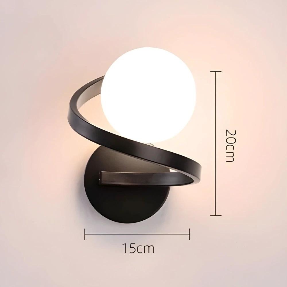 Spiral LED wall light with modern design Bowlift by Bowlift