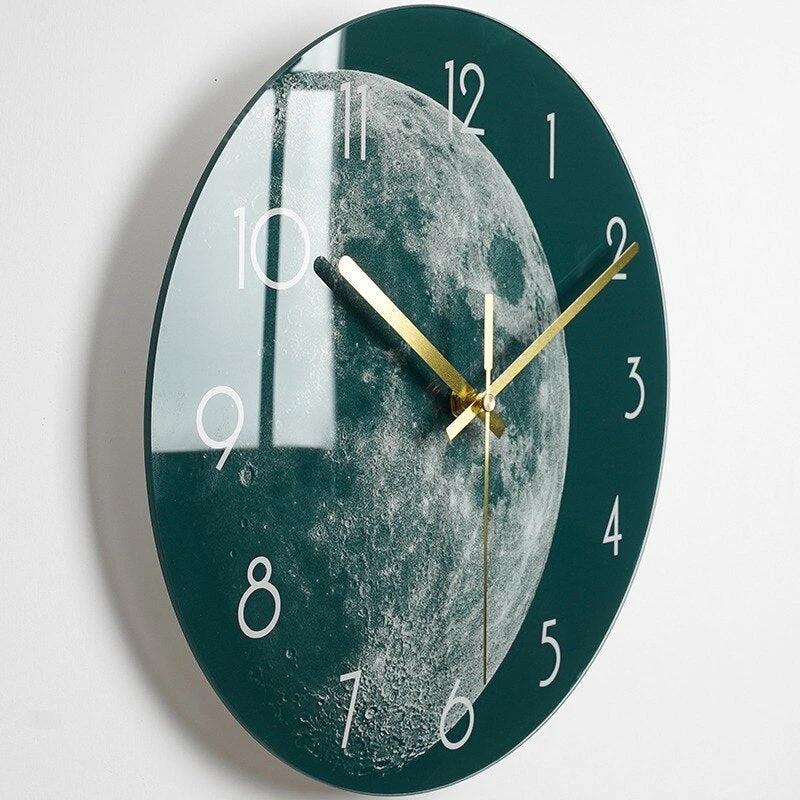 Elegant Wall Clock made of Glass Bowlift by Bowlift