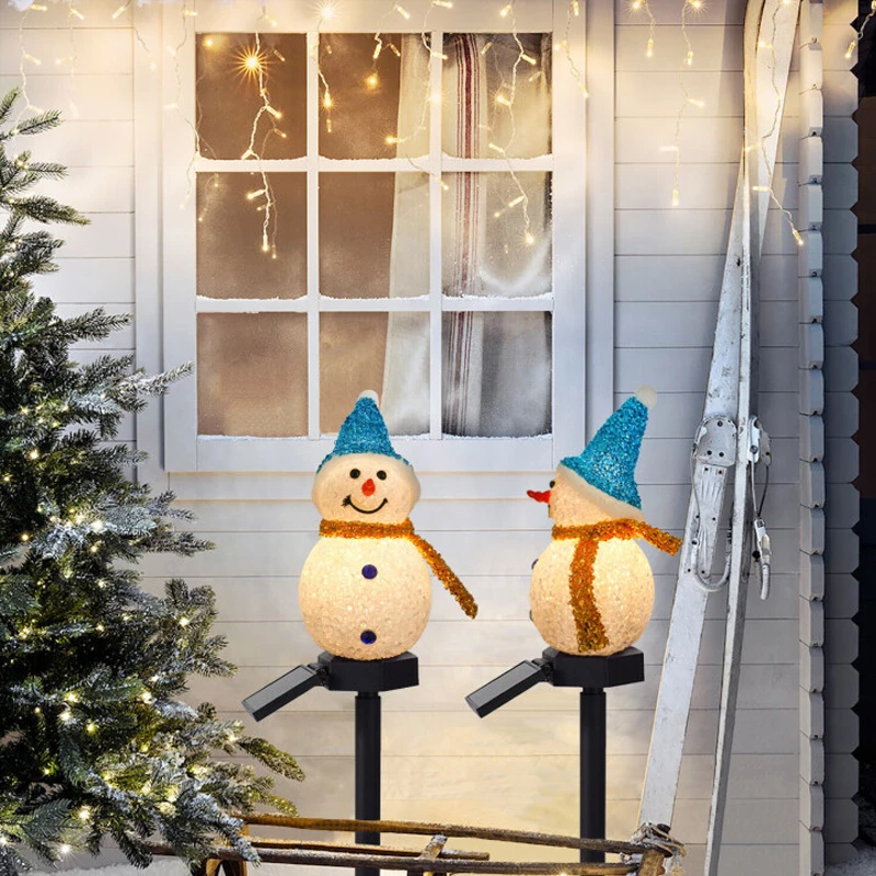 Solar light snowman by Bowlift