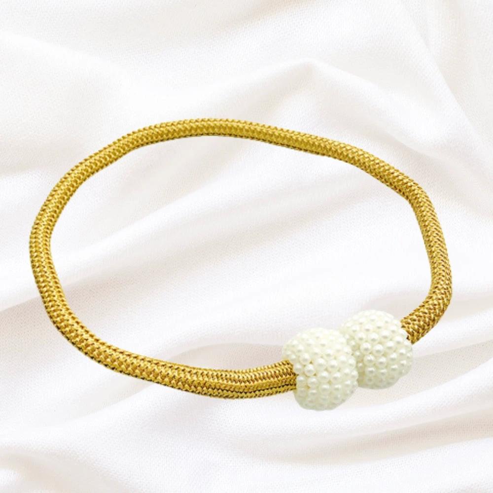 Magnetic Pearl Curtain Tie Back | 2pcs Set by Casa & Beyond