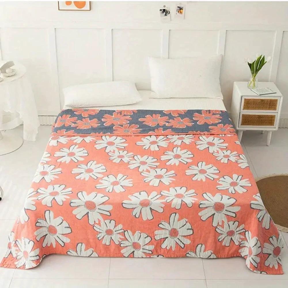 Summer-Ready Daisy Cotton Blanket by Casa & Beyond