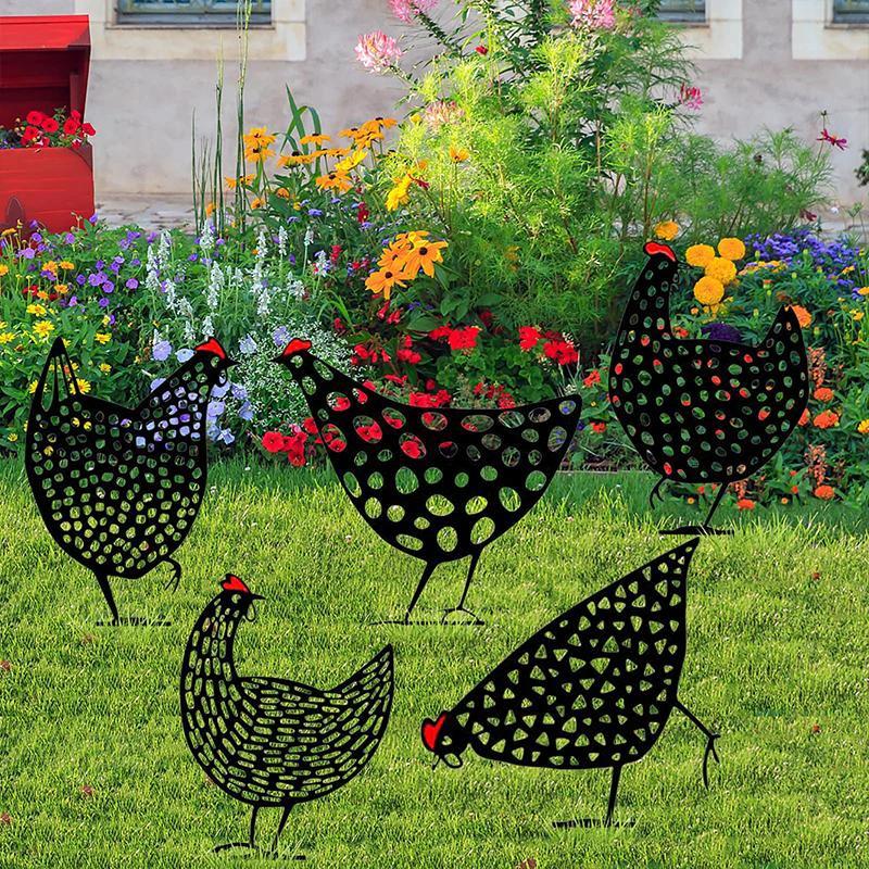 Simulated Chicken Ornament for the Garden by BowLift