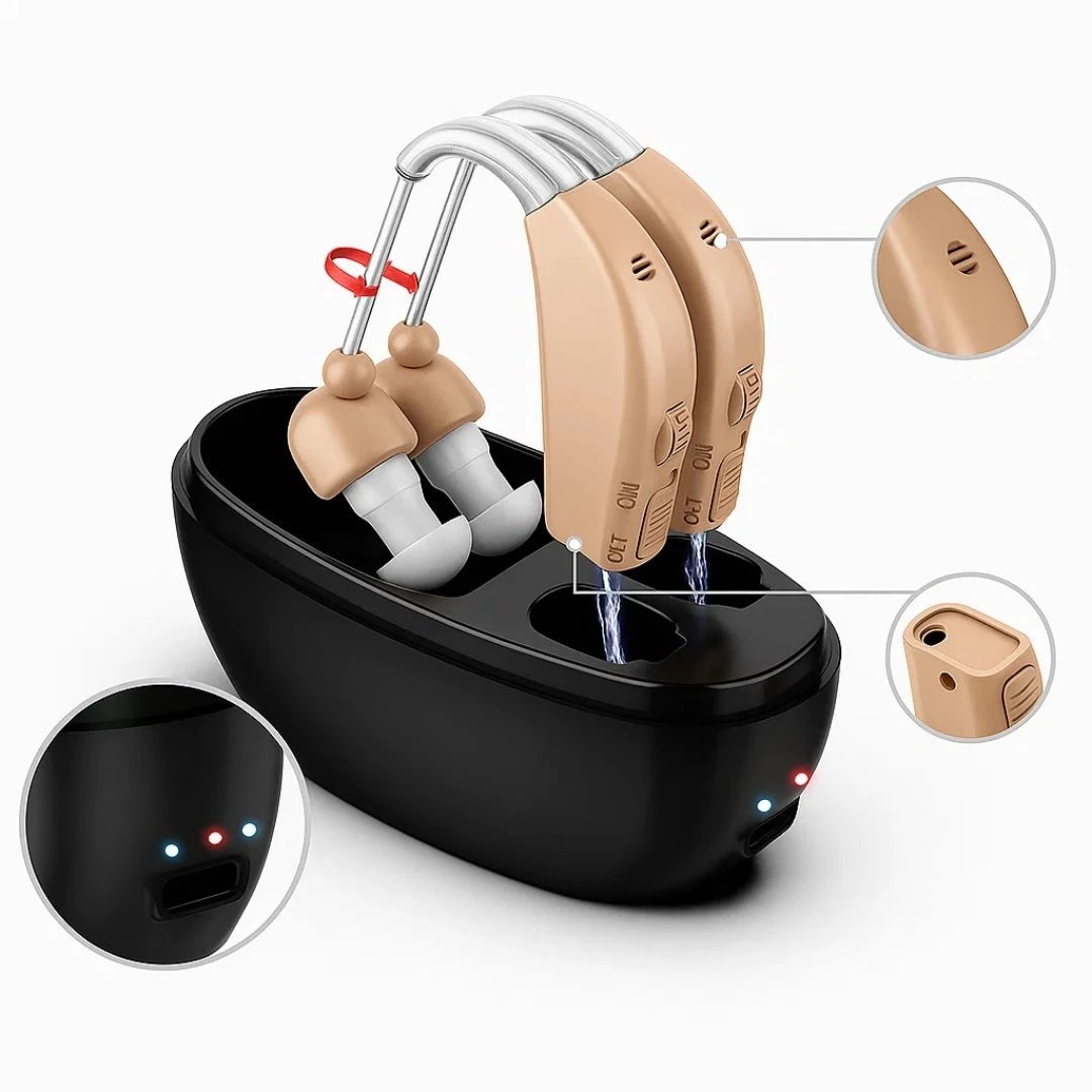 Boosts Hearing Clarity – Rechargeable & Lightweight – Reduces Background Noise – Ideal for Seniors Bowlift by Bowlift