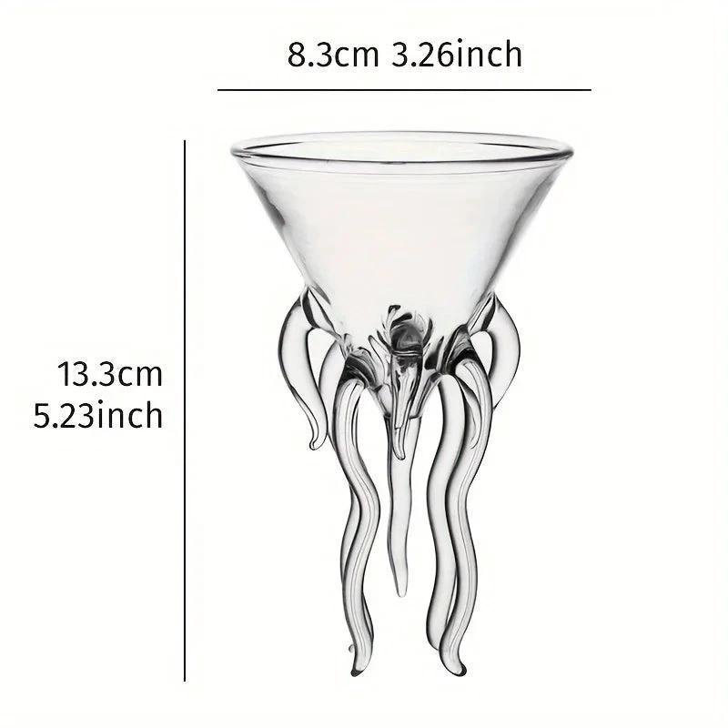 Unique, octopus-inspired cocktail glass Bowlift by Bowlift