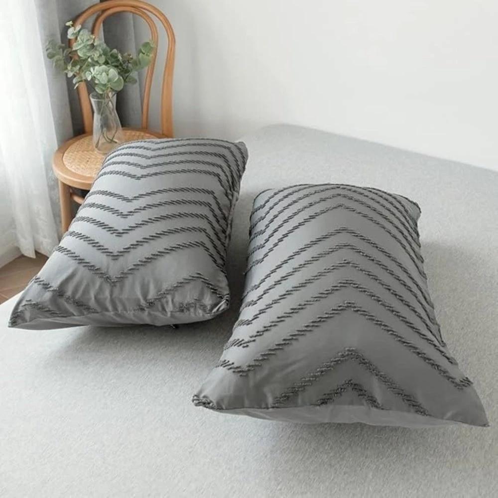 Chevron Plush Quilt Cover | 3pcs Set by Casa & Beyond