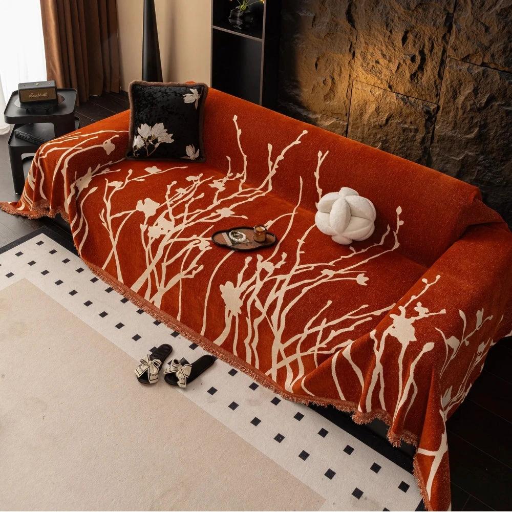 Twilight Branches Chenille Sofa Cover by Casa & Beyond