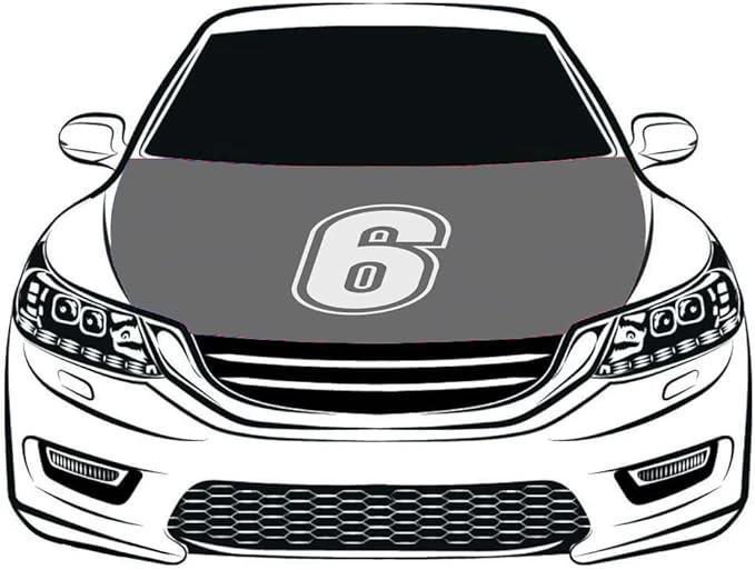 Number Car Hood Cover Flag ,Engine Flag ,3.3X5ft/6X7FT, 100% Polyester Elastic Fabrics Can be Washed Suitable for large SUV and Pickup Trucks by flagsshop