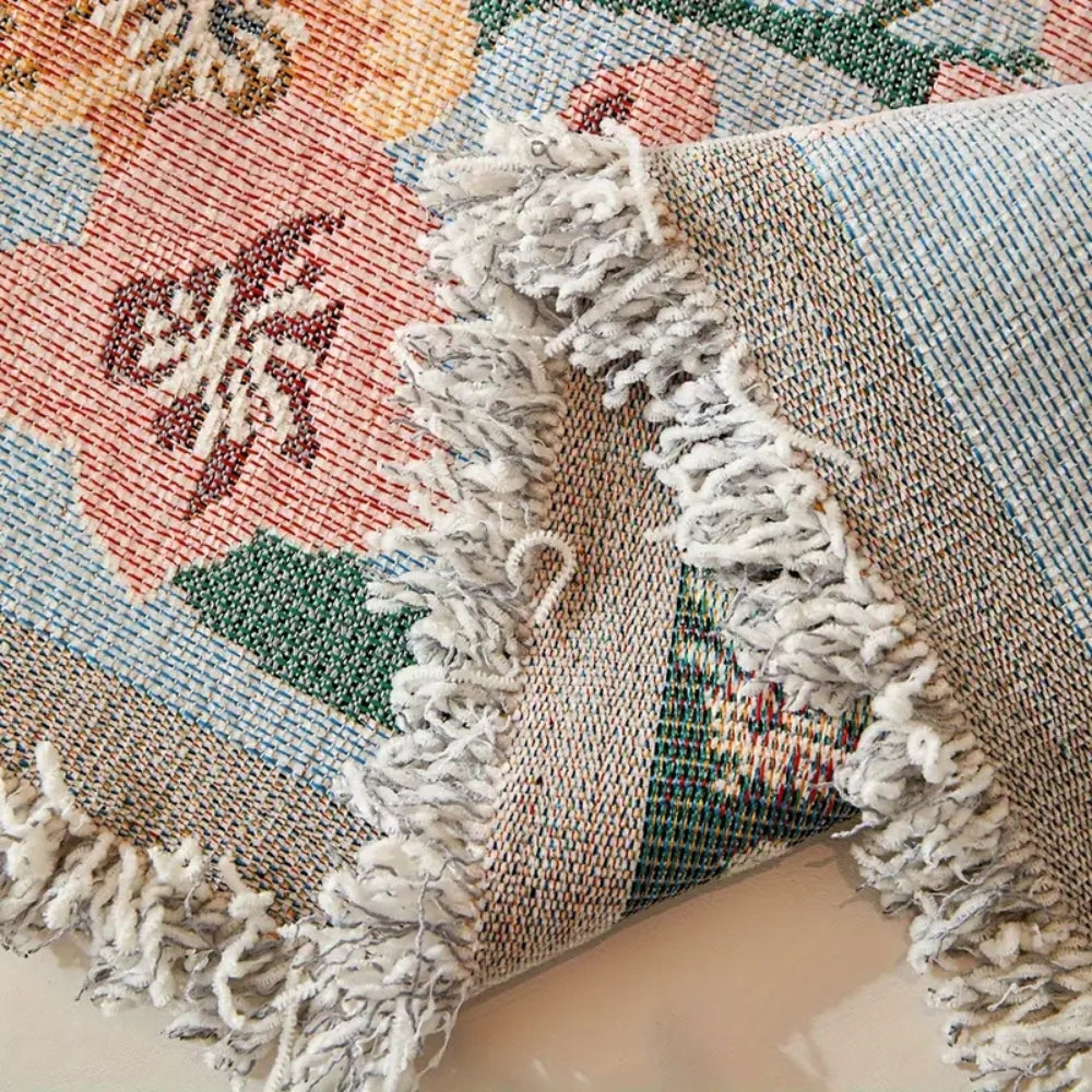 Amara Floral Reversible Sofa Cover by Casa & Beyond