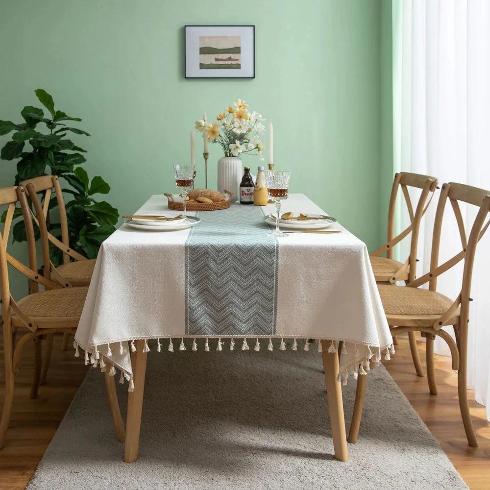 Glisstra Geometric Tassel Tablecloth by Casa & Beyond