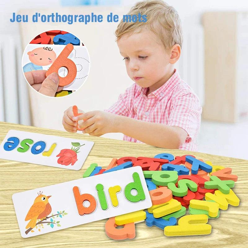 Letter recognition spelling game by Bowlift