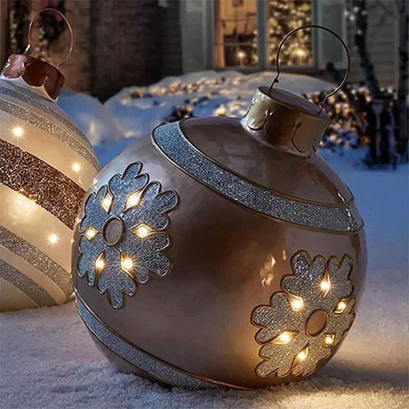 Inflatable Christmas decoration ball for outdoor use by Bowlift