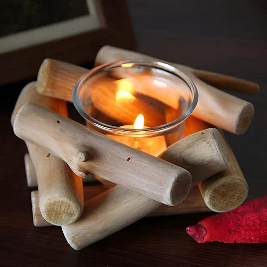 Driftwood Haven Candle Holder by Casa & Beyond