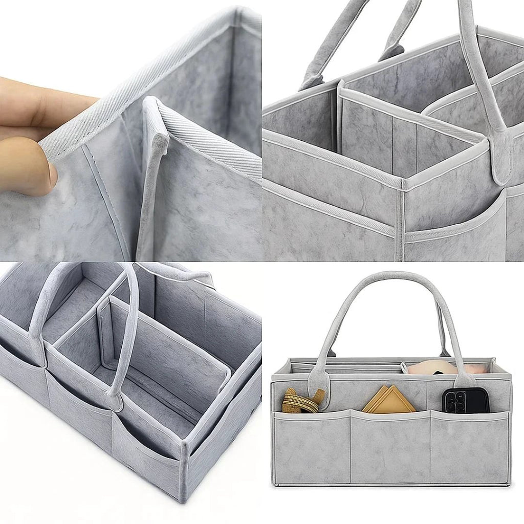 NappyNest | Nappy Organiser Caddy – Easy‑Clean Dividers – Water‑Resistant Felt – Large Capacity – Portable Storage for Parents Bowlift by Bowlift