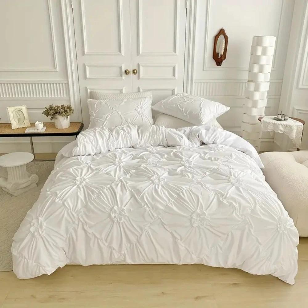 Ruffle Flower Duvet Cover Set by Casa & Beyond