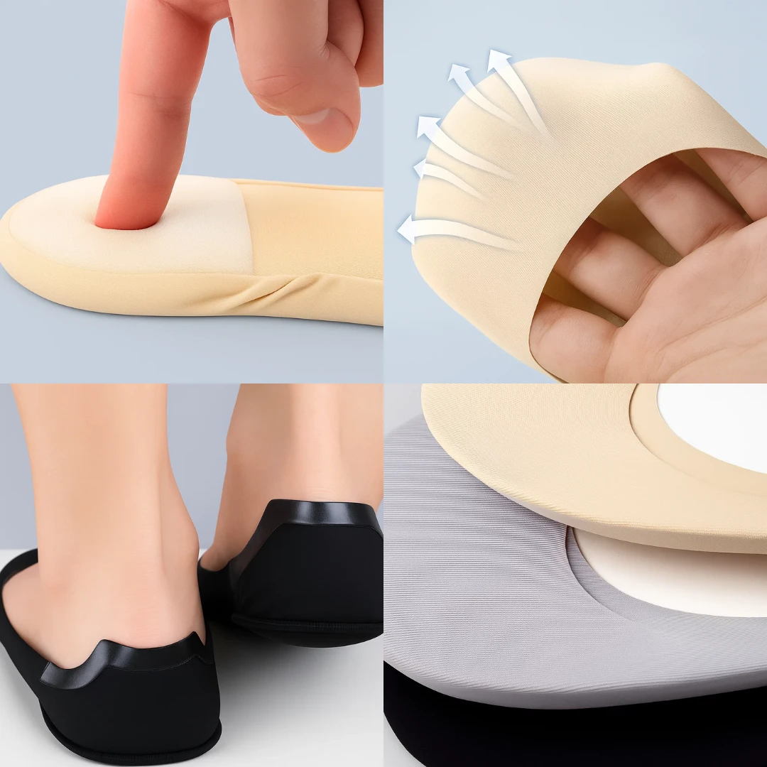 Show Padded Socks – Shock Absorbing Comfort – Breathable Cotton Cushion – Anti-Slip Heel – Women All-Day Walking Relief Bowlift by Bowlift