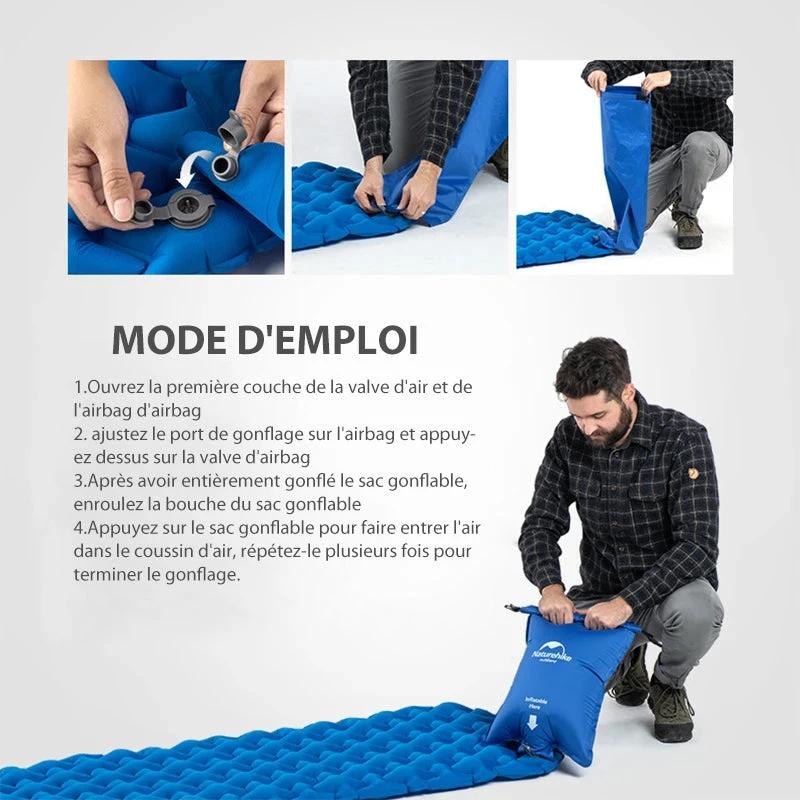 Camping carpet with air mattress by Bowlift