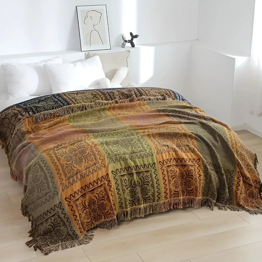 Mandala Tassel Throw Blanket by Casa & Beyond