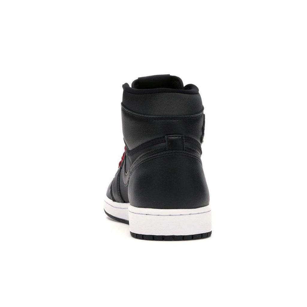 Air Jordan 1 Retro High Black Satin Gym Red by Air Jordan