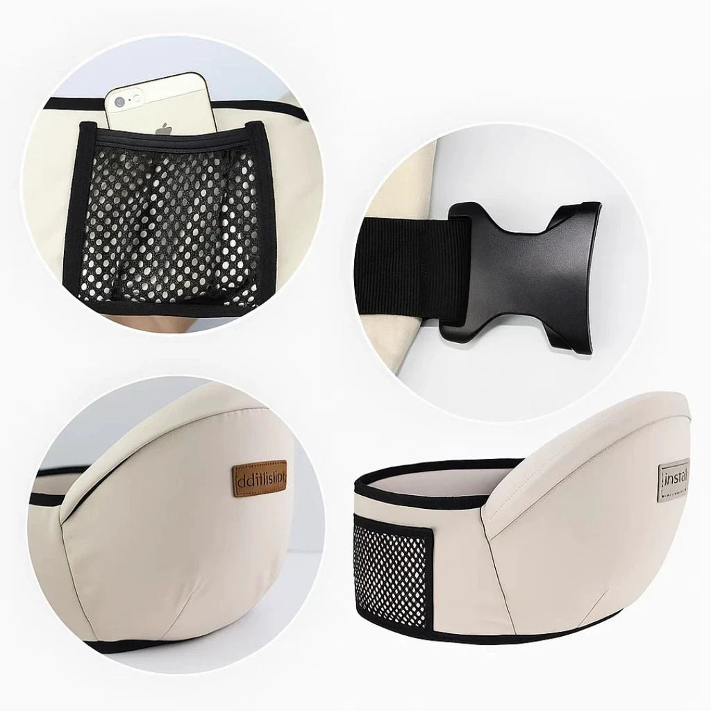 SureCarry | Ergonomic Hip‑Seat Carrier – Even Weight Distribution – Tear‑Resistant Nylon – Hands‑Free Support for Travelling Parents Bowlift by Bowlift