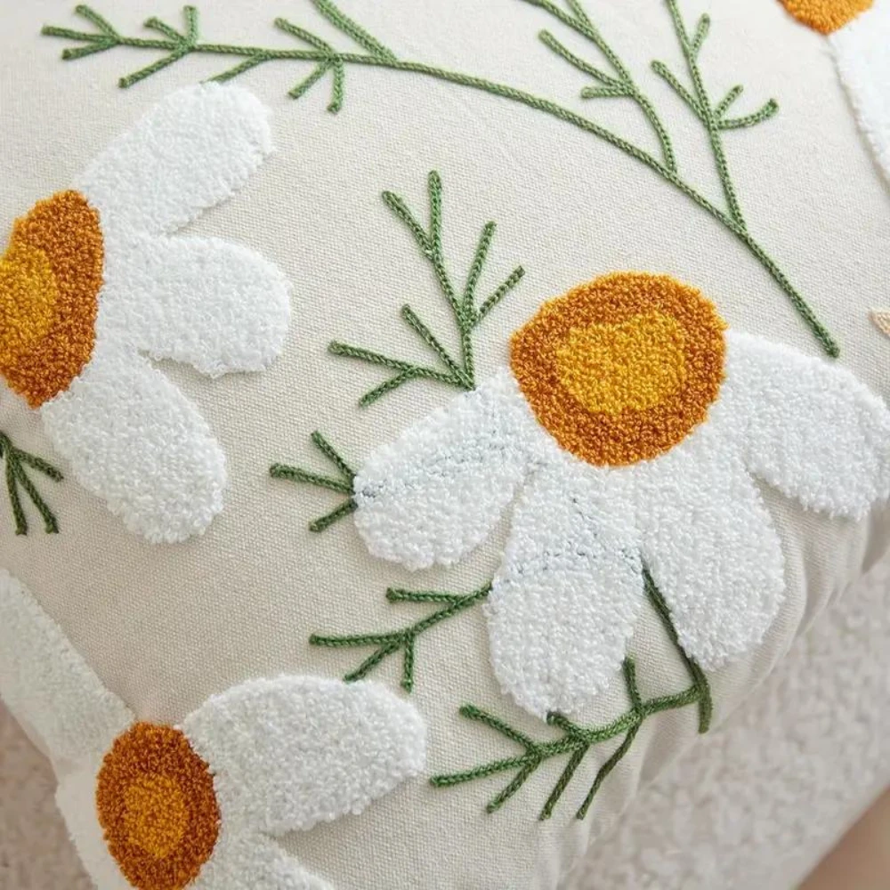 Elegant Plant Patterned Cushion Cover by Casa & Beyond