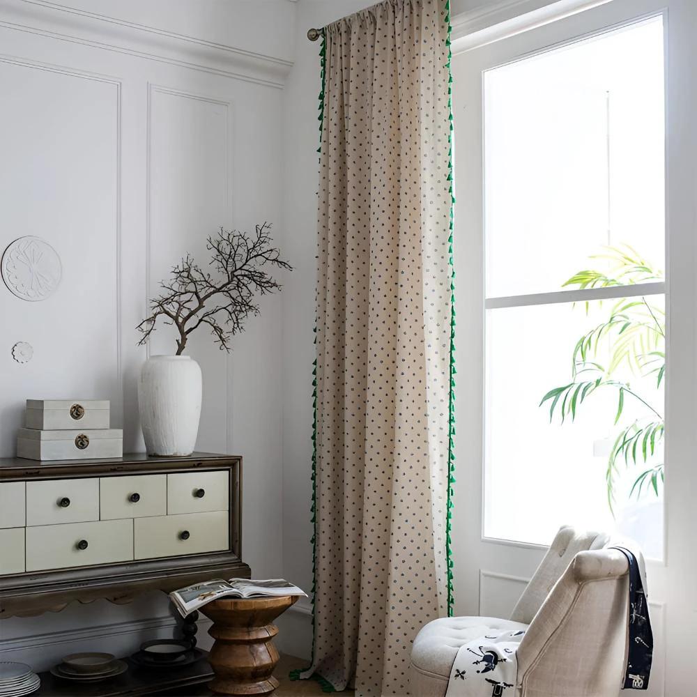 Cottage Petals Tassel Curtain by Casa & Beyond