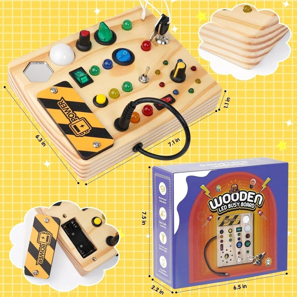 SparkQuest - Montessori Toddler Game Board with 27 LED Lights Bowlift by Bowlift