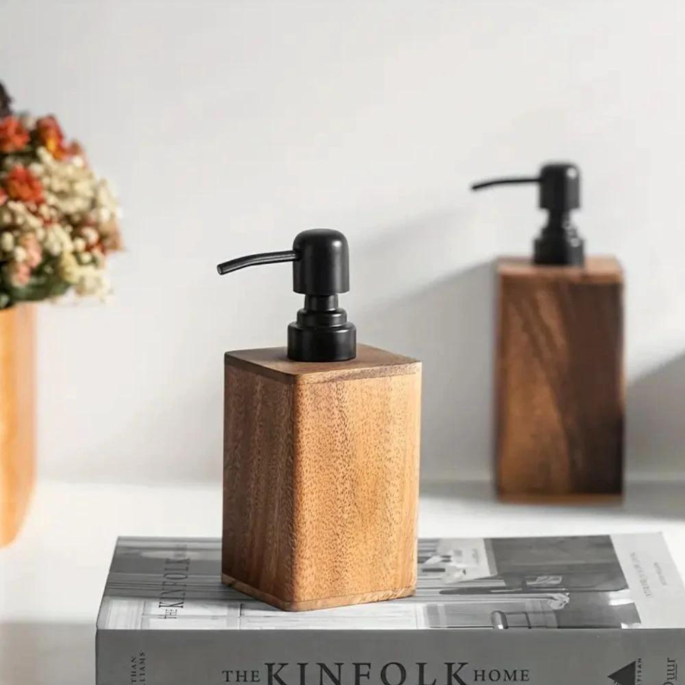 Walnut Aura Lotion & Soap Dispenser by Casa & Beyond