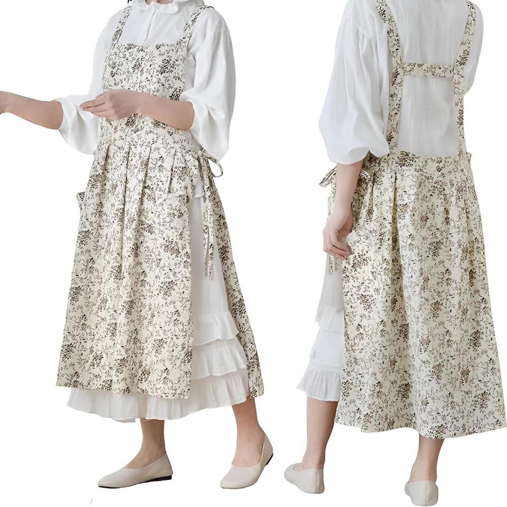 Classic Cotton Floral Apron by Casa & Beyond