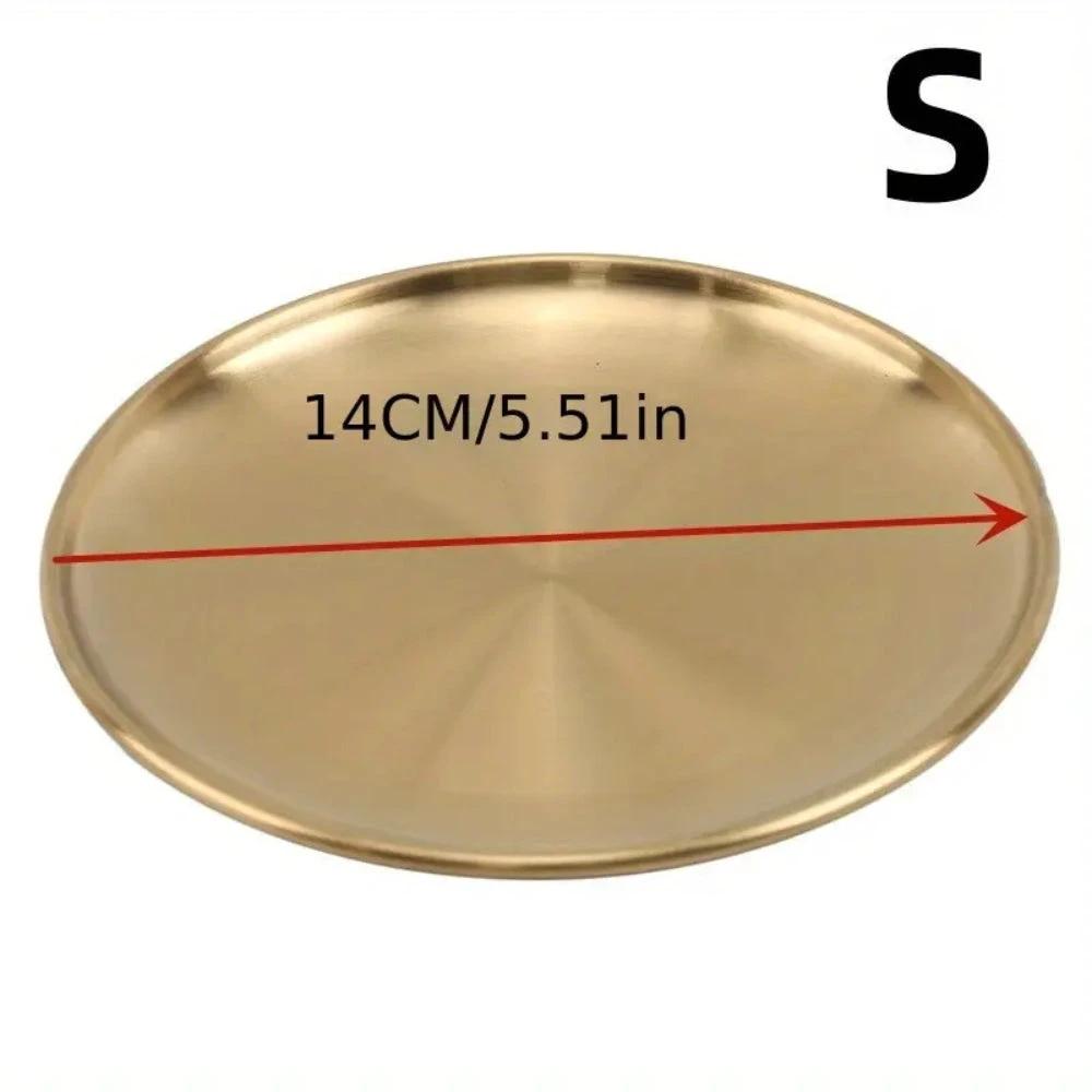 Lustrous Golden Stainless Steel Serving Plates by Casa & Beyond