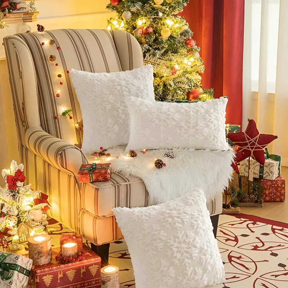 Snowflake Bliss Cushion Covers by Casa & Beyond