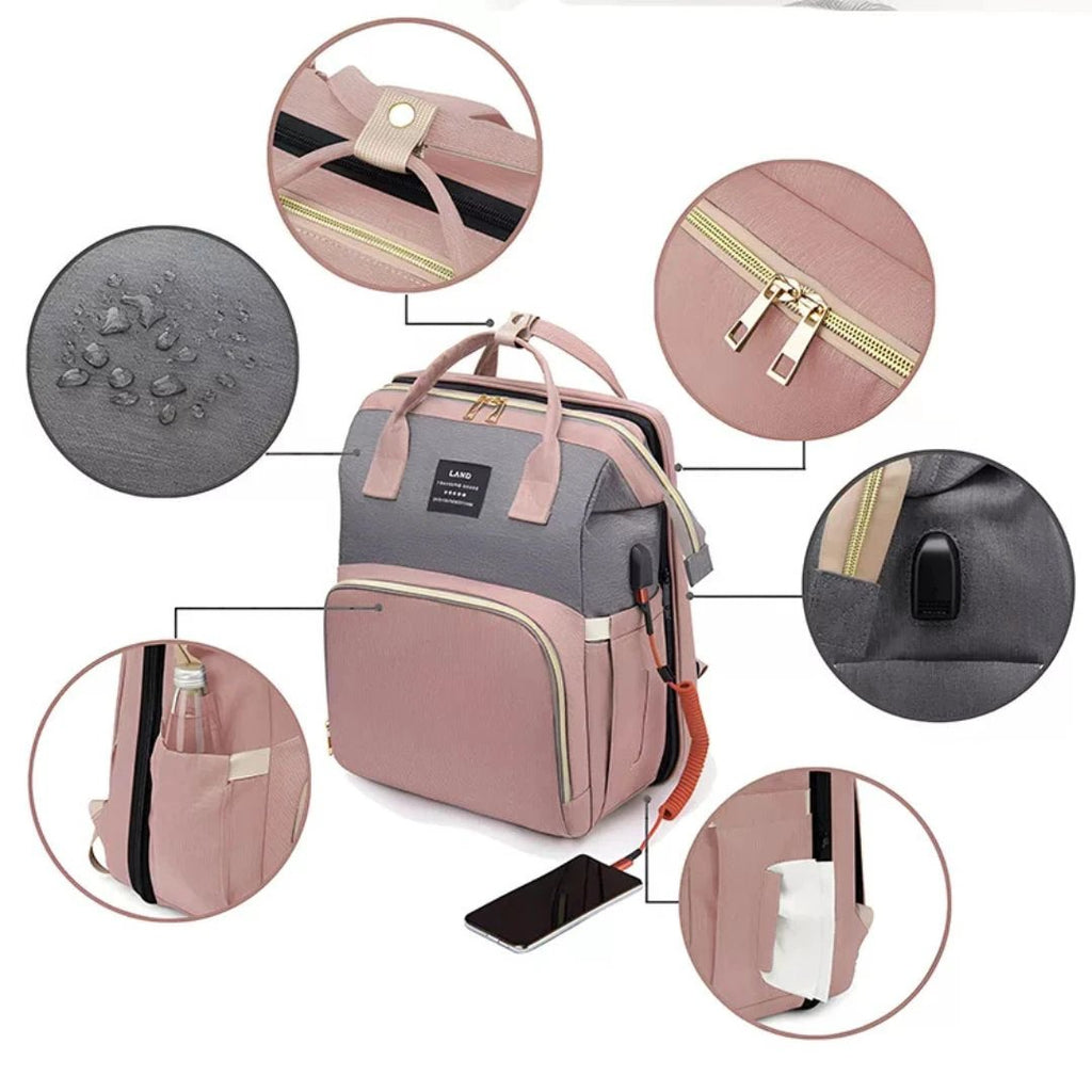 BabyVoyage | Foldable Baby Travel Cot – Waterproof Design – USB Charging Port – Ideal for On-the-Go Parents Bowlift by Bowlift