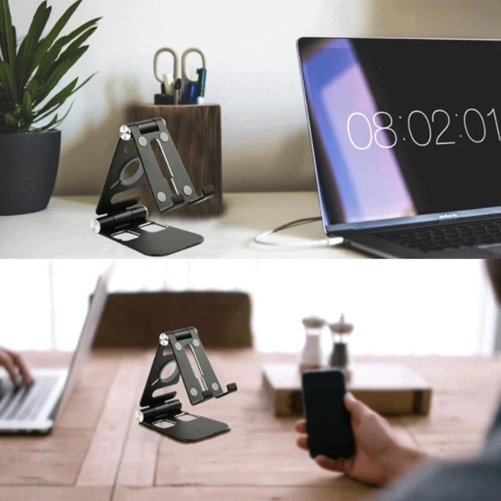 Multipurpose foldable smartphone holder made of aluminum alloy by Bowlift