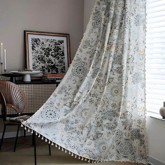 Botanical Bliss Tassel Curtain by Casa & Beyond
