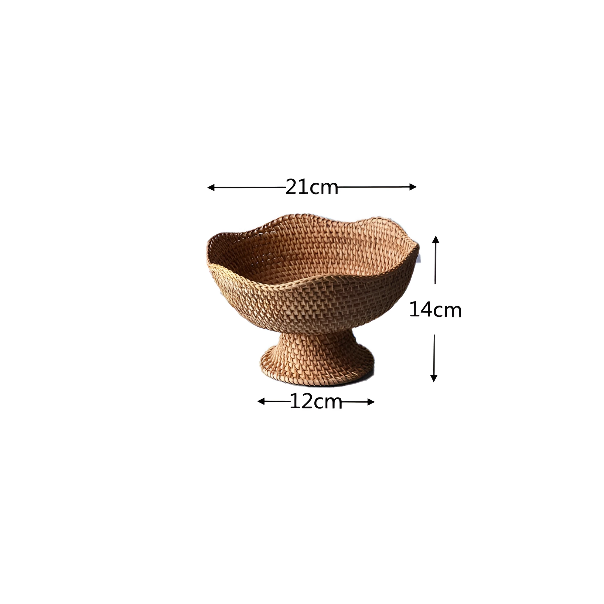 Natural Rattan Handwoven Fruit Basket by Casa & Beyond