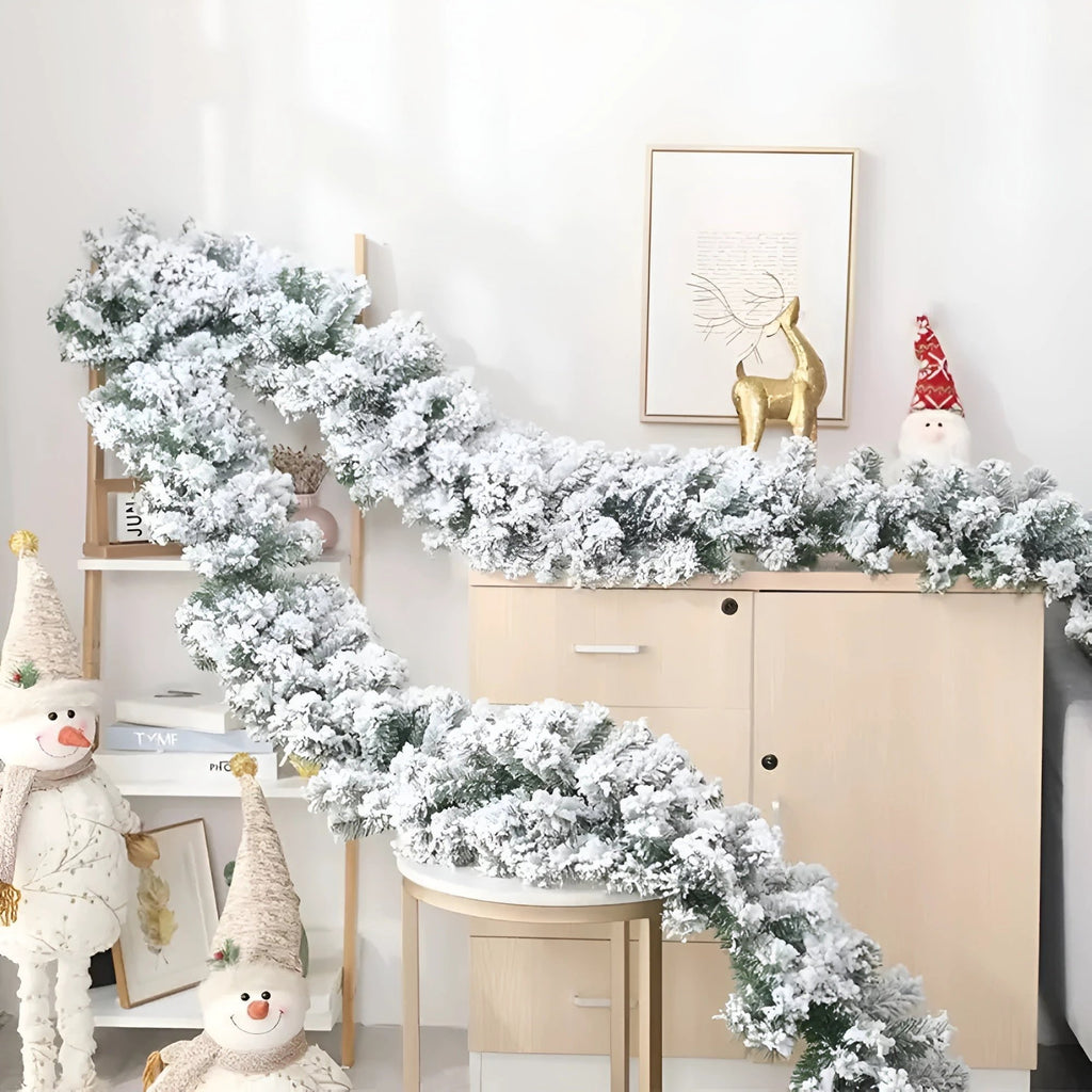 Holiday Frosted Christmas Garland by Casa & Beyond