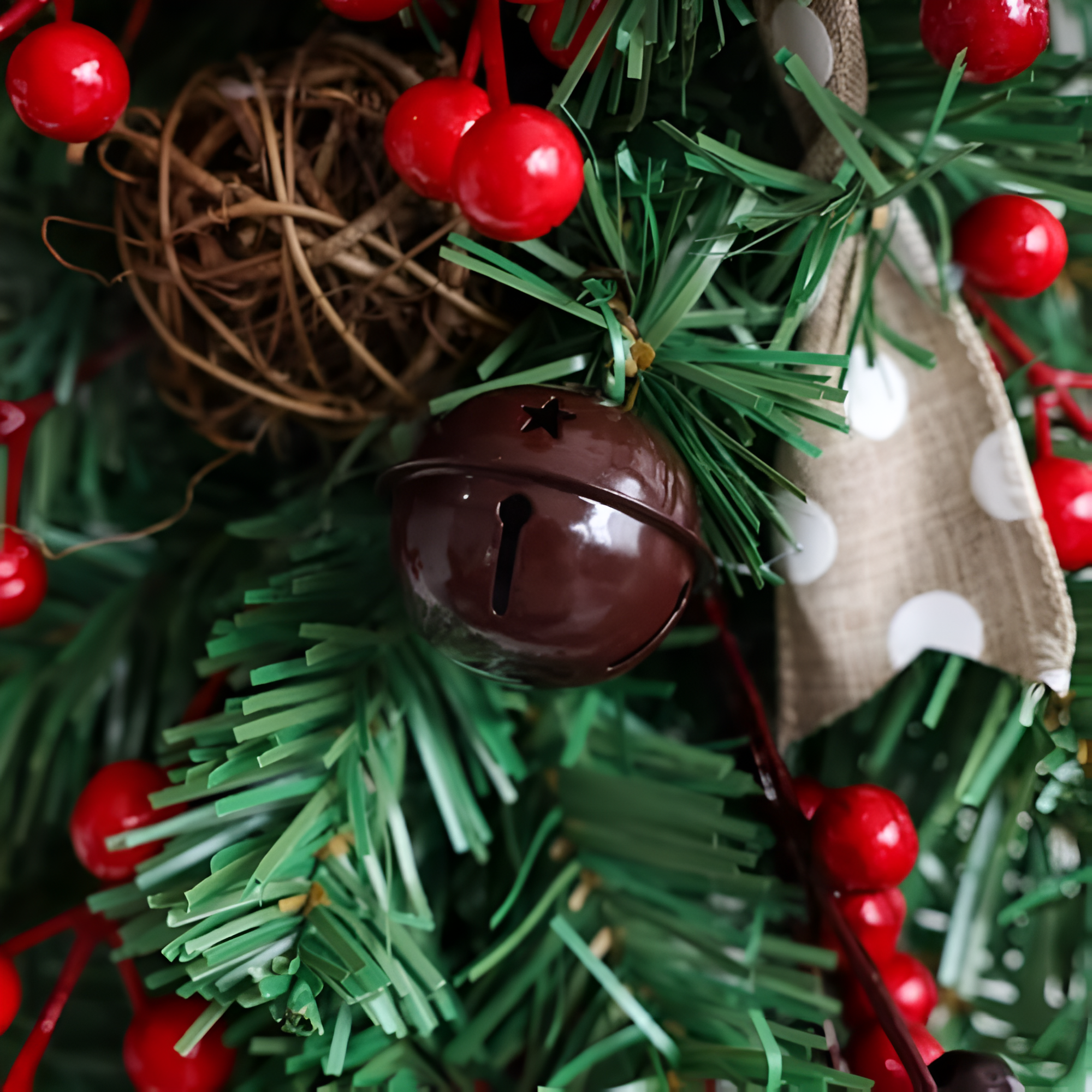 Holiday Door Christmas Wreath by Casa & Beyond