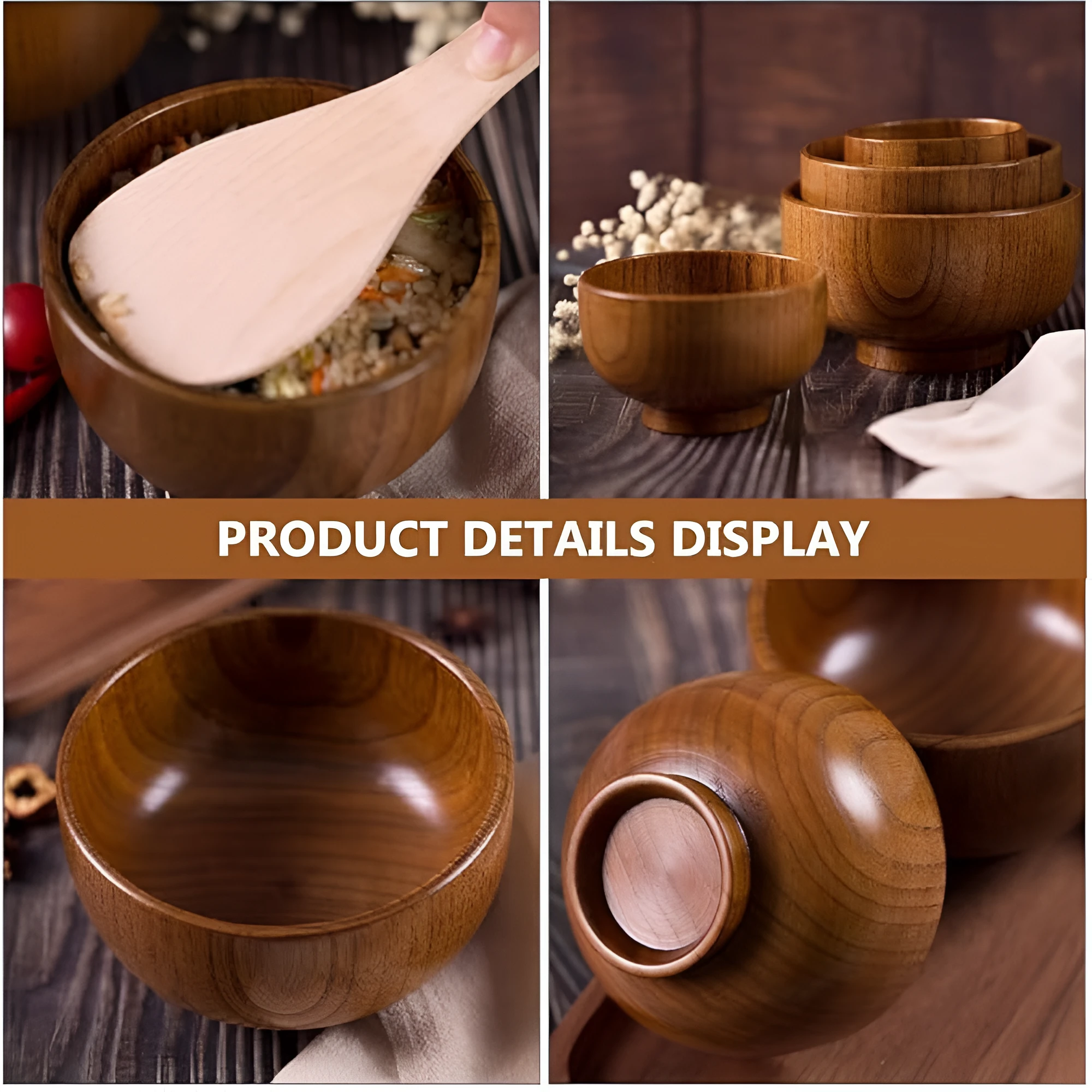 Rustic Jujube Wooden Bowl by Casa & Beyond