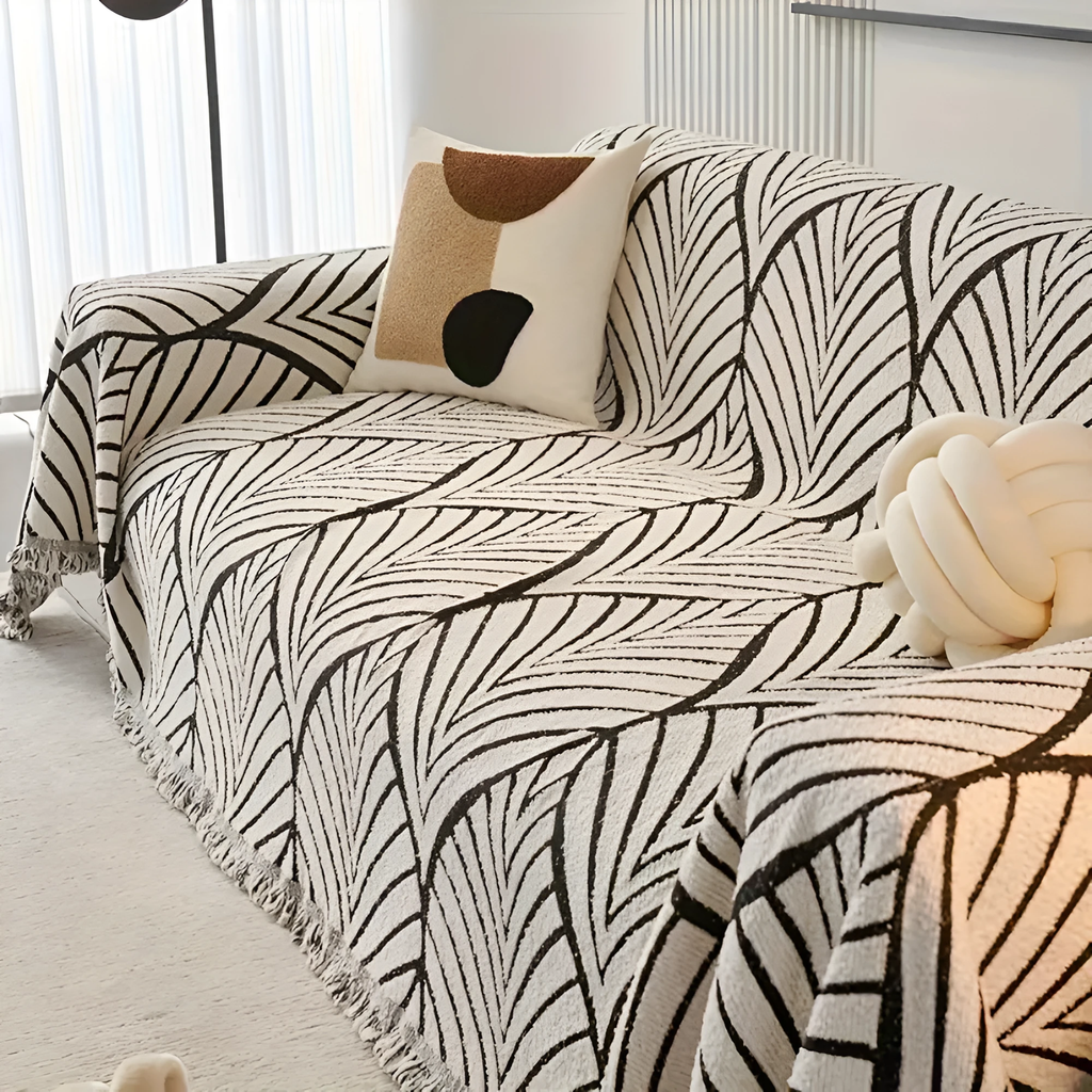 Modern Maple Leaf Sofa Cover by Casa & Beyond