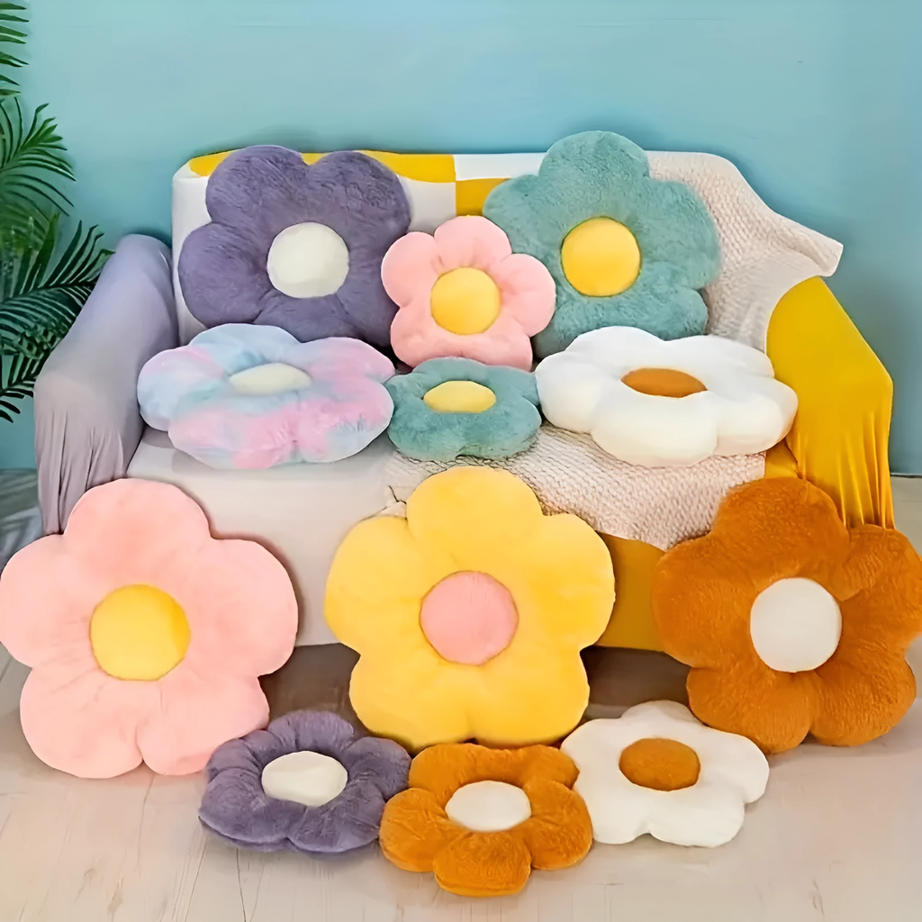 Plush Flower Seating Cushion by Casa & Beyond