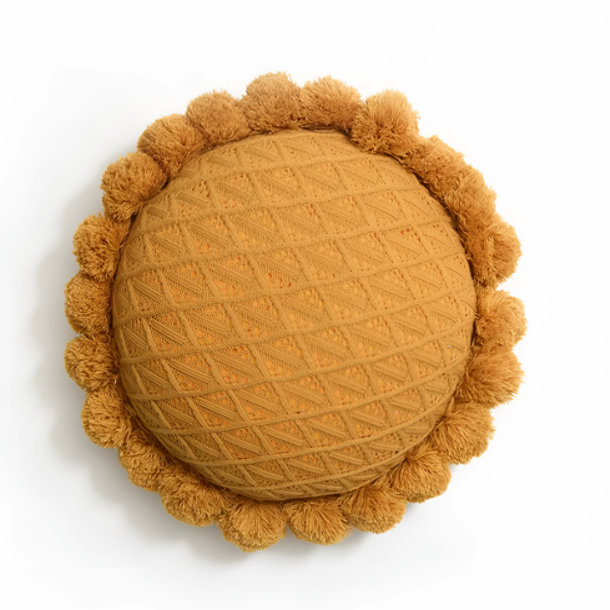 Chic Sunflower Pom-Pom Cushion by Casa & Beyond