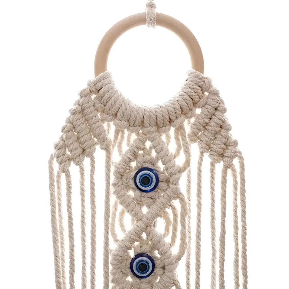 Eye-Beads Bohemian Macrame Wall Decor by Casa & Beyond