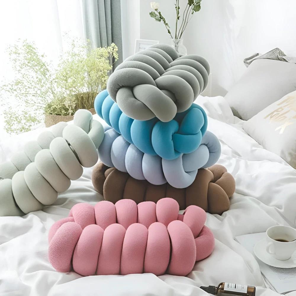 Splendid Ellipse Knotted Plush Cushion by Casa & Beyond