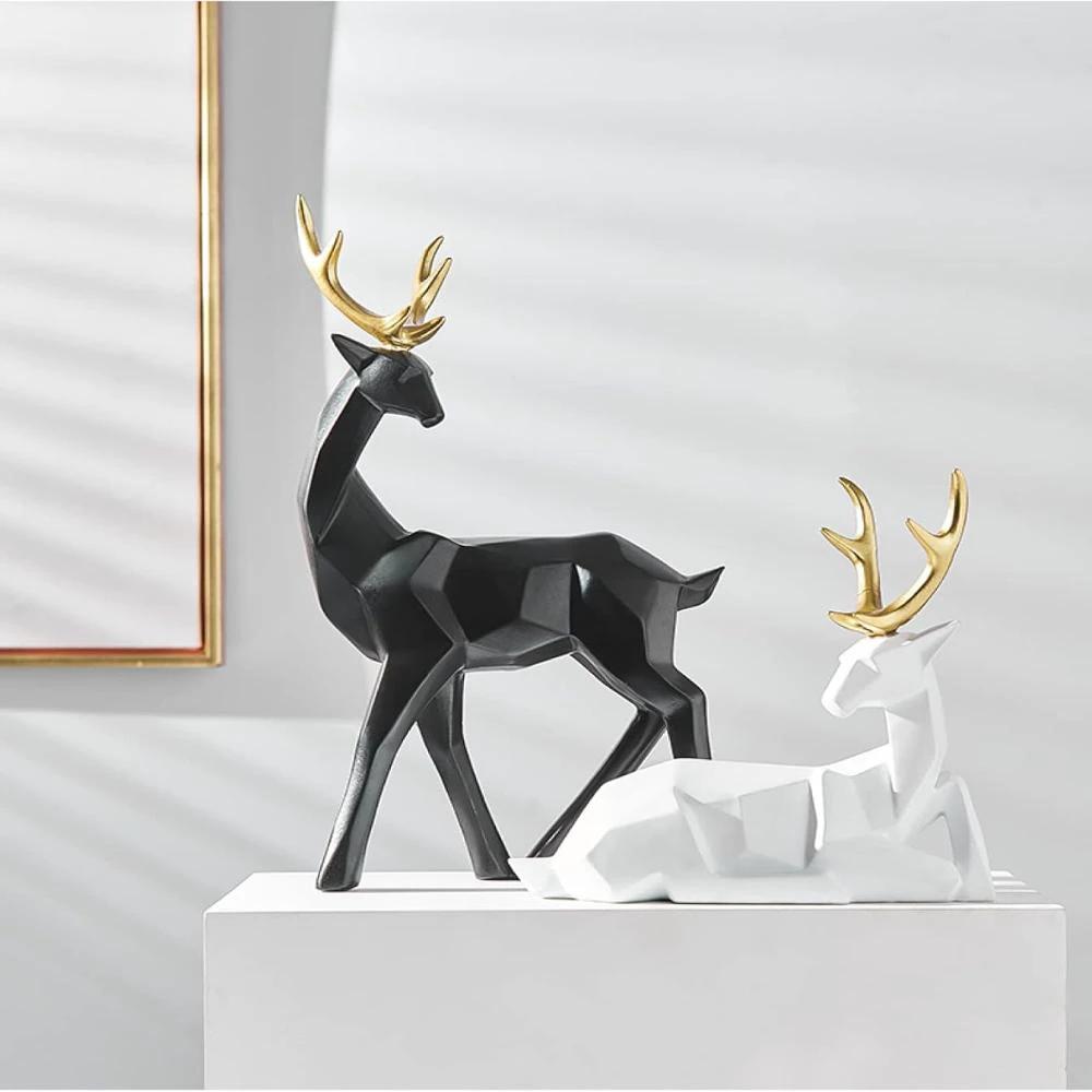 Creative Geometric Deer Figurine by Casa & Beyond