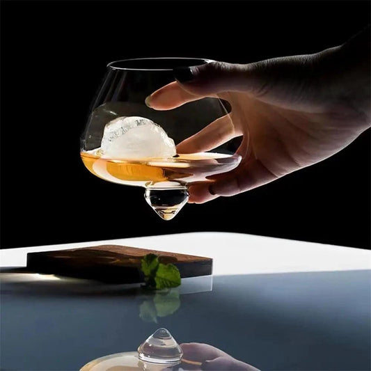 Belly Whiskey and Beer Glass - Rotating Tumbler for Cocktails, Wine and other Drinks Bowlift by Bowlift