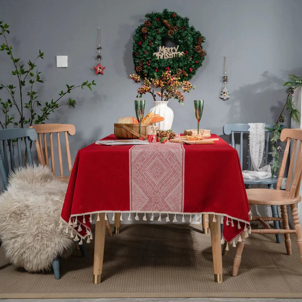 Glisstra Geometric Tassel Tablecloth by Casa & Beyond