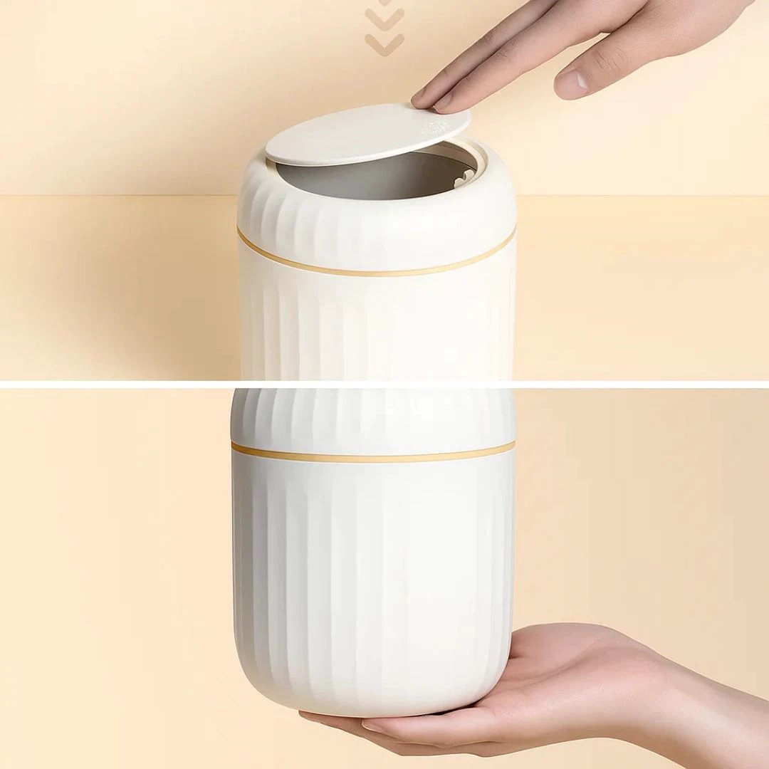 Odour-Sealing Lid – Durable Removable Inner Bucket – Compact Space-Saving Design – Keeps Desks Clean & Fresh Bowlift by Bowlift