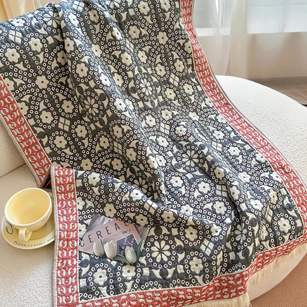 Midnight Swirls Cotton Towel by Casa & Beyond